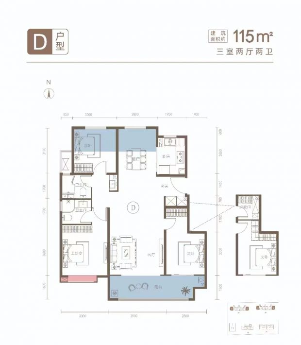 建面115