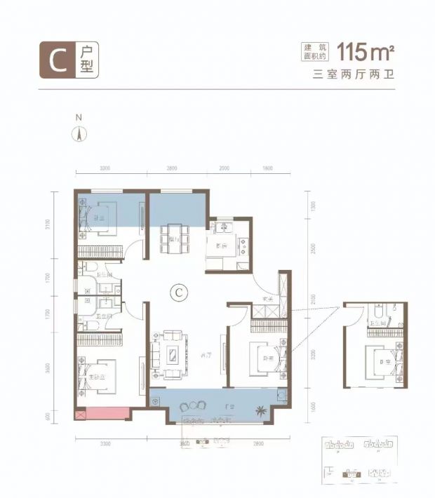 建面115